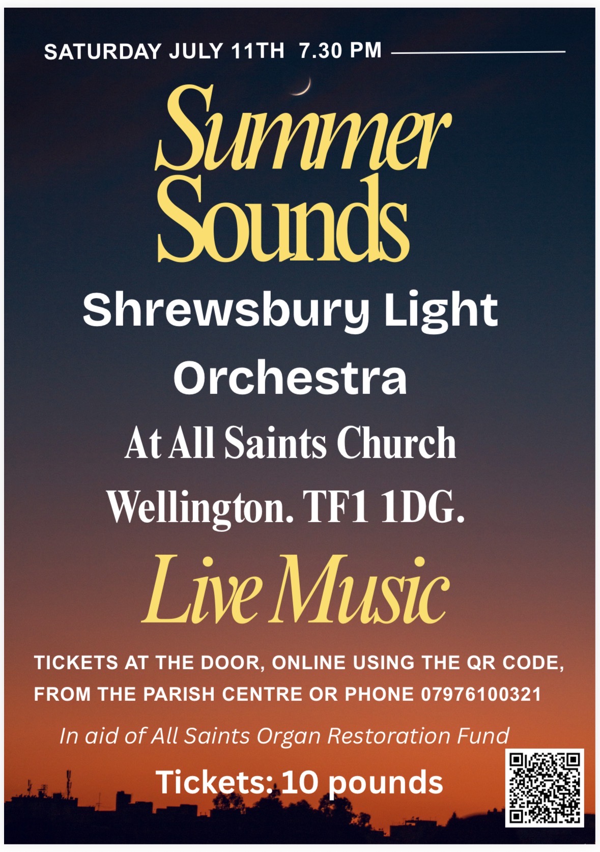 Flyer for All Saints Concert